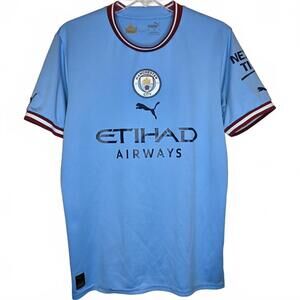 Manchester City PUMA 2022/2023 Football Home Jersey Blue SIZE “M”